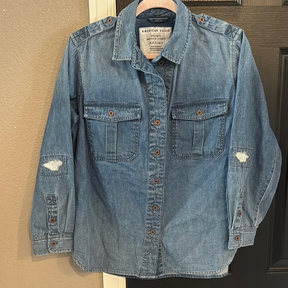 American Eagle Outfitters Tops - 3/$15🩶American Eagle Denim Shirt